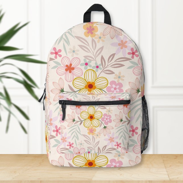 Mochila Impresa Boho chic backpack, Floral print backpack (Subido por el creador)