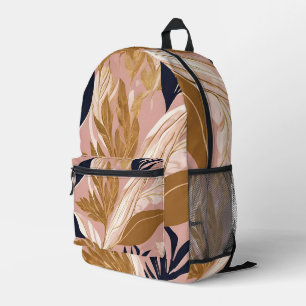 Mochila Impresa Boho de oro rosa de Rubor deja colección moderna