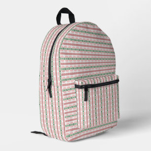 Mochila Impresa Boho Funky Retro Ecléctico Pastel Navidades Stripe