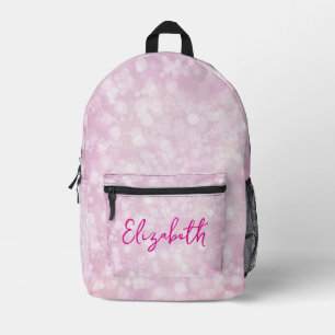 Mochila Impresa Bokeh Rosa de Moda