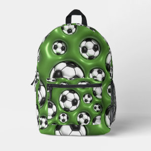 Mochila Impresa Bolas de fútbol (aspecto inflado)