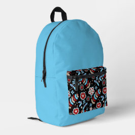 Mochila Impresa Bold Folk Floral Pattern