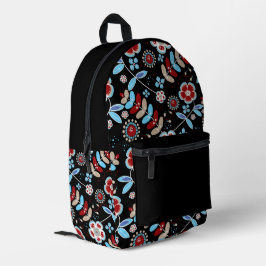 Mochila Impresa Bold Folk Floral Pattern