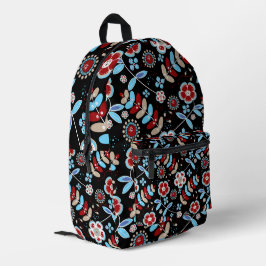Mochila Impresa Bold Folk Floral Pattern
