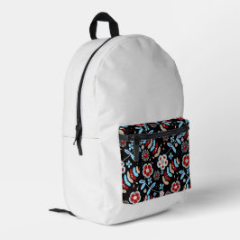 Mochila Impresa Bold Folk Floral Pattern