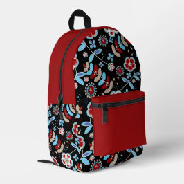 Mochila Impresa Bold Folk Floral Pattern