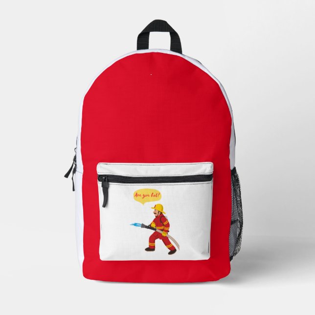 Mochila Impresa bombero, ¿estás caliente? (Anverso)