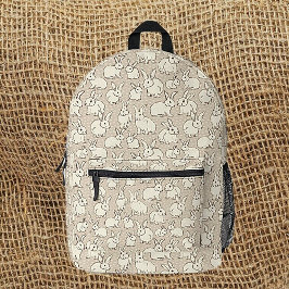 Mochila Impresa Bonanza de Conejos Conejos Conejitos Cuidadosament