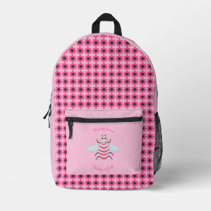 Mochila Impresa Bonito Bebé Rosa Bee Personalizado