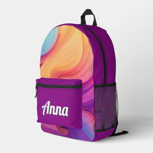 Mochila Impresa Bonito Colorida Girasol moderno (Esquina derecha trasera )