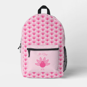 Mochila Impresa Bonito Niña Bebé Rosa Agradecimiento Personalizado