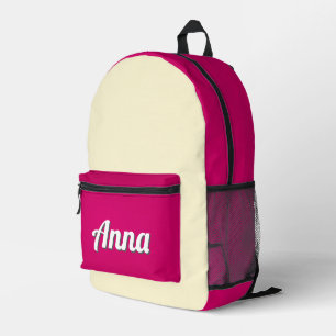 Mochila Impresa Bonito personalizada Amarillo rosa Moderno Girona