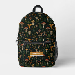 Mochila Impresa Bosque de Hongos Personalizado