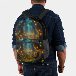 Mochila Impresa Bosque encantado de las luces de Jugnu