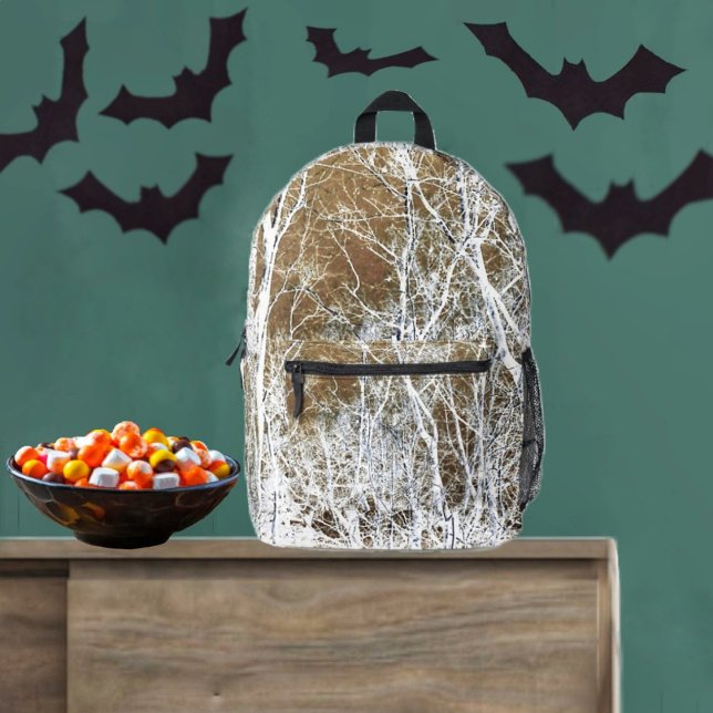 Mochila Impresa Bosque esquelético (This backpack could be part of your Halloween costume, or spooky display!)