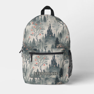 Mochila Impresa Bosque nigeriano encantado con Castillo Oscuro - É
