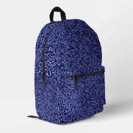 Mochila Impresa Botanical Pattern in Blue 1