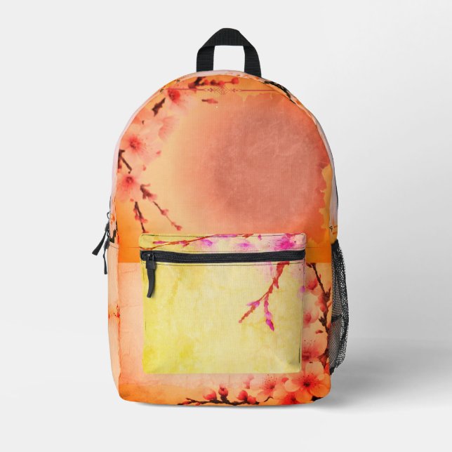 Mochila Impresa Bright Cherry Blossom (Anverso)