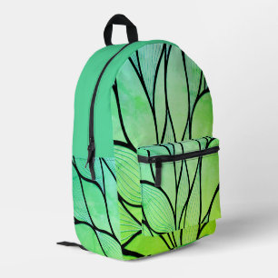 Mochila Impresa Brillantes tonos verdes con licencia creativa