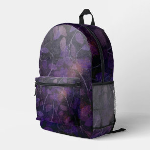 Mochila Impresa Brillo de la hoja púrpura