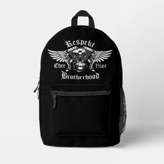 Mochila Impresa Brotherhood Biker Motorrad Ehre Respekt Rucksack