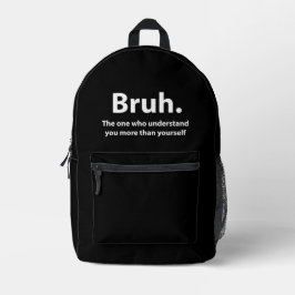Mochila Impresa Bruh Typography Bruh