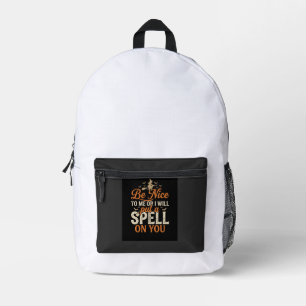 Mochila Impresa Bruja de Halloween Hechizo Gráfico_1