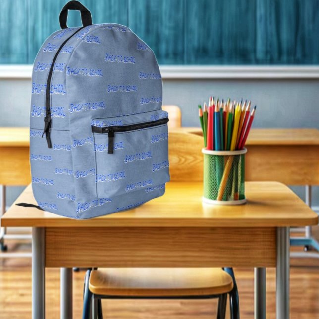 Mochila Impresa BTS Sombra-Azul (This printed backpack, sets the tone for back to school vibes!)