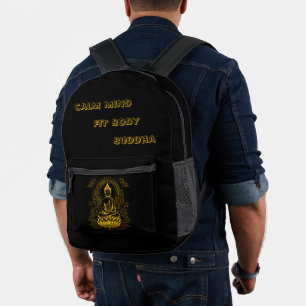 Mochila Impresa Buda de oro sentado en Lotus Pose