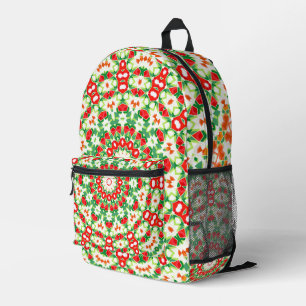 Mochila Impresa Bufanda de bandana de moda naranja verde brillante