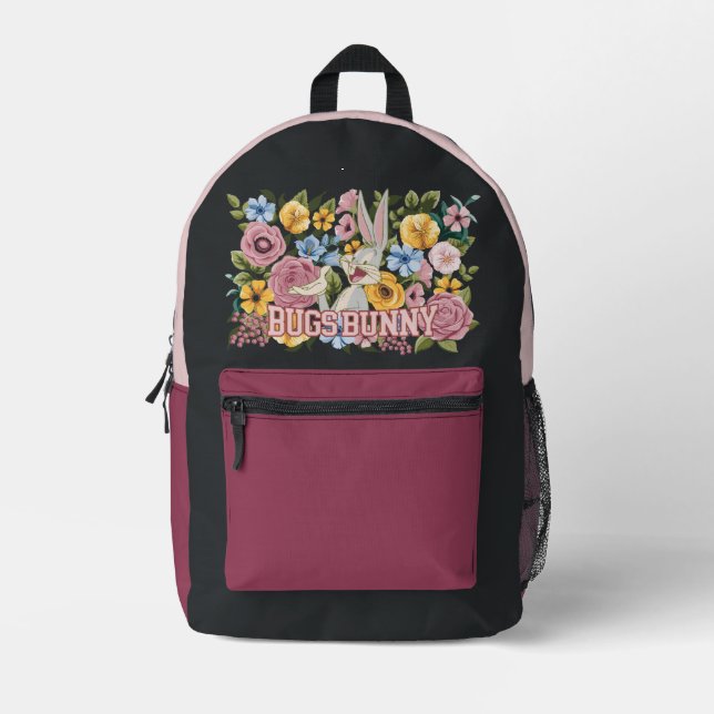 Mochila Impresa BUGS BUNNY™ Bordado Floral Gráfico (Anverso)