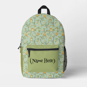 Mochila Impresa Búhos Lindos Entre Árboles