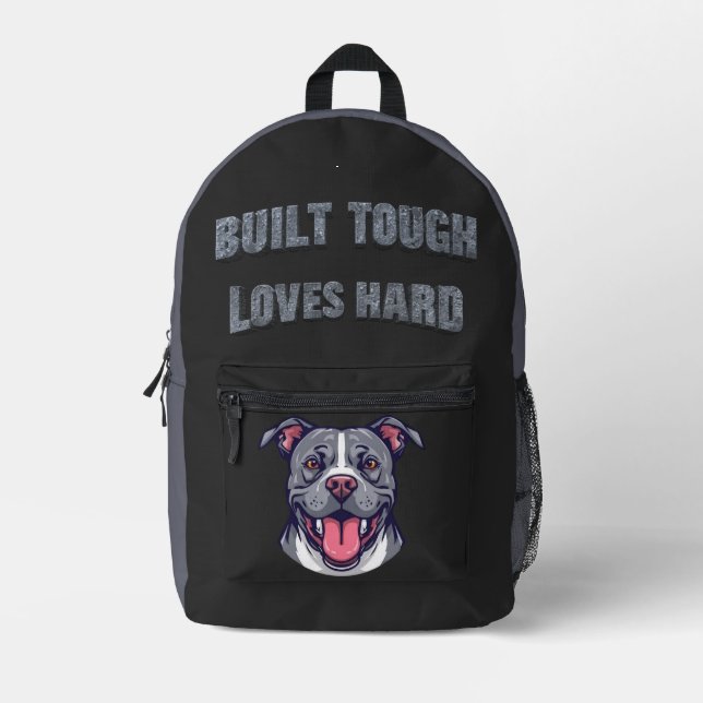 Mochila Impresa Built Tough Pit Bull - Bully Dog Lover (Anverso)
