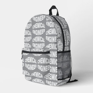 Mochila Impresa Bulging White Chemical Engineer Textos