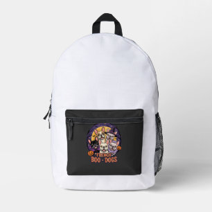Mochila Impresa Bulldog Francés Vector de Perros Boo de Halloween