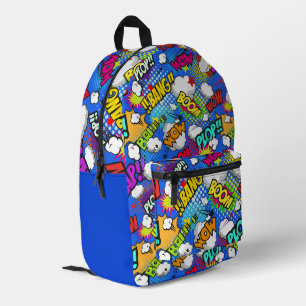 Mochila Impresa Burbujas de Cómic Coloridas
