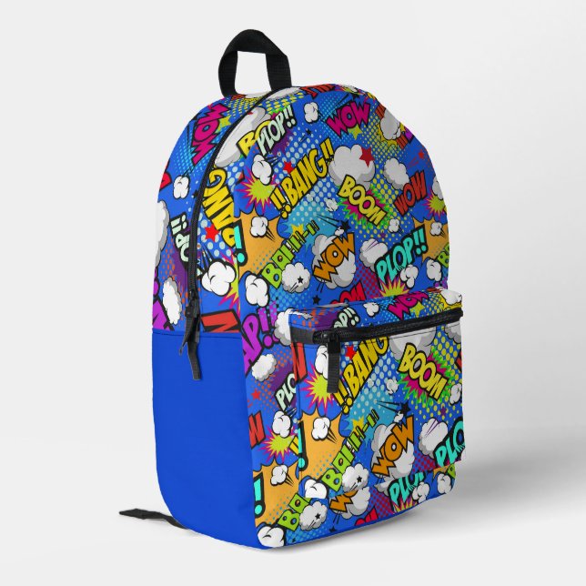 Mochila Impresa Burbujas de Cómic Coloridas (Esquina izquierda trasera)