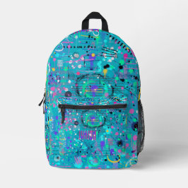 Mochila Impresa Burbujas del Océano: Arte Maximalista