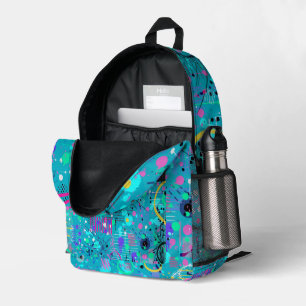 Mochila Impresa Burbujas del Océano: Arte Maximalista