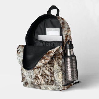 Mochila Impresa Caballo manchado / Piel de vaca / Imagen de piel d