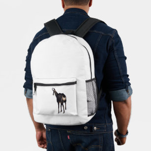 Mochila Impresa Cabra alpina de montaña Chamois minimalista en la