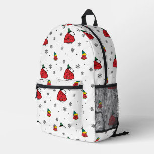 Mochila Impresa Cacahuetes Chaqueta Snoopy Red Puffer