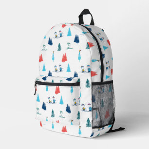 Mochila Impresa Cacahuetes Patrón de esquí de invierno