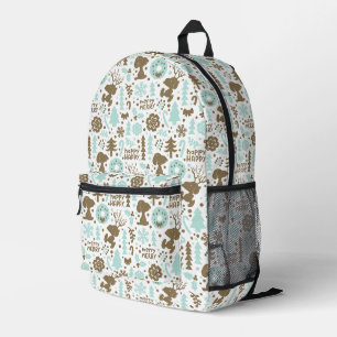 Mochila Impresa Cacahuetes   Patrón de Navidades escarpados