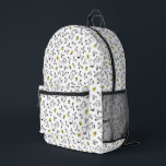 Mochila Impresa Cacahuetes | Snoopy & Woodstock Patrón de flores B<br><div class="desc">Mira este divertido diseño de maní con Snoopy y Woodstock.</div>