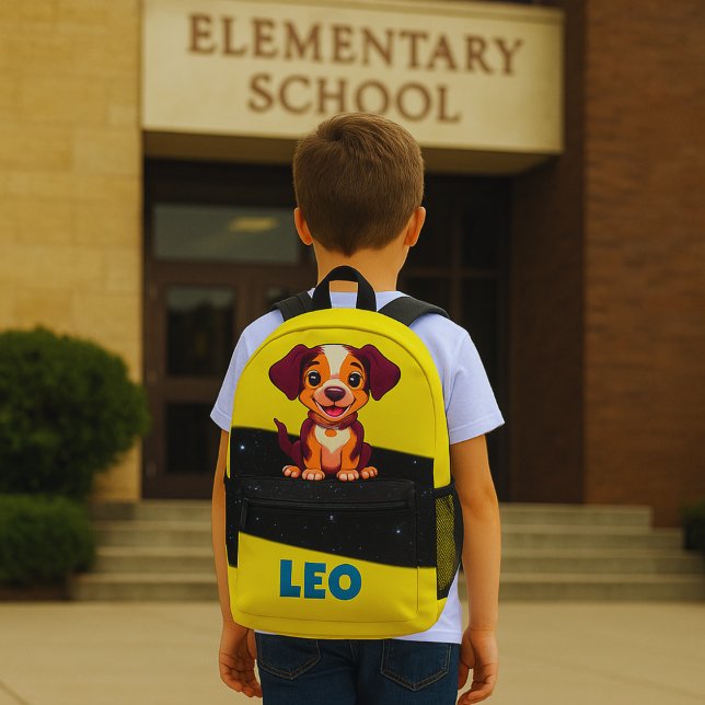 Mochila Impresa Cachorro en mi paquete (Back to school )