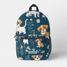 Mochila Impresa Cachorro Personalizado Adorable 