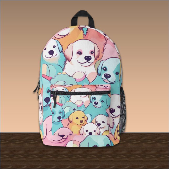 Mochila Impresa Cachorros Galore Pastel Drawn (Subido por el creador)