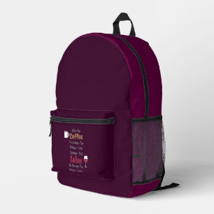 Mochila Impresa Café Y Vino