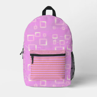 Mochila Impresa Cajas de circuitos futuristas sobre geométrica ros